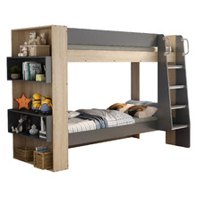 Cicely Single Bunk Bed with Bookshelf